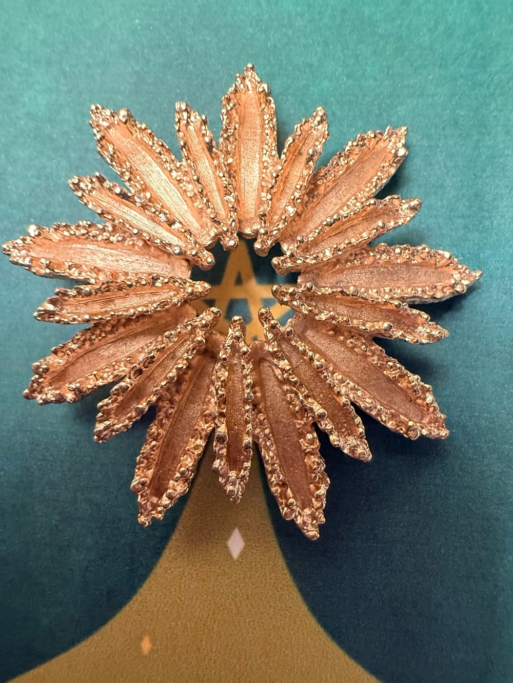 Rose Gold Floral Burst Brooch - Women Accessories